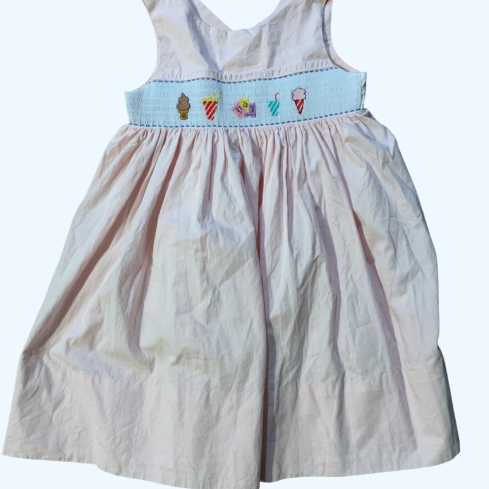 Beaux et Belles Light pink sleeveless Sundress with Embroidery